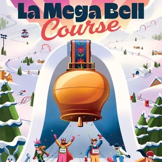 Affiche officielle de la Mega Bell Course 2026 annonçant l’événement organisé à La Plagne Centre Affiche officielle de la Mega Bell Course 2026 annonçant l’événement organisé à La Plagne Centre